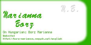 marianna borz business card